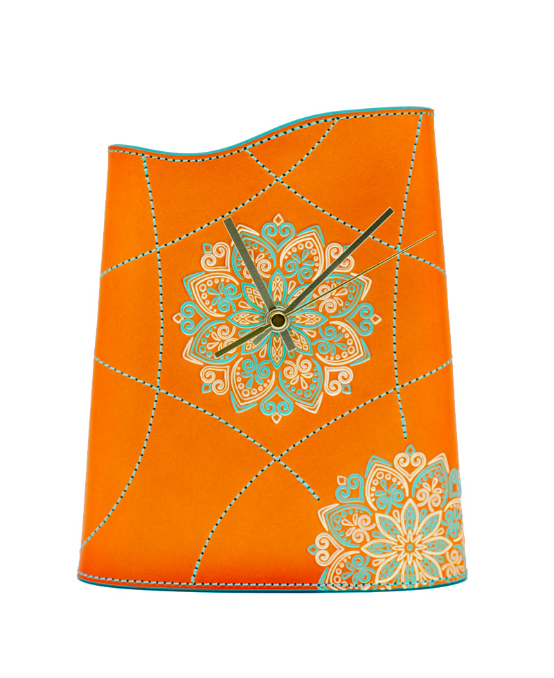 1-Reloj-Decoración-Sobremesa-Estilo M-Mandala-Orange