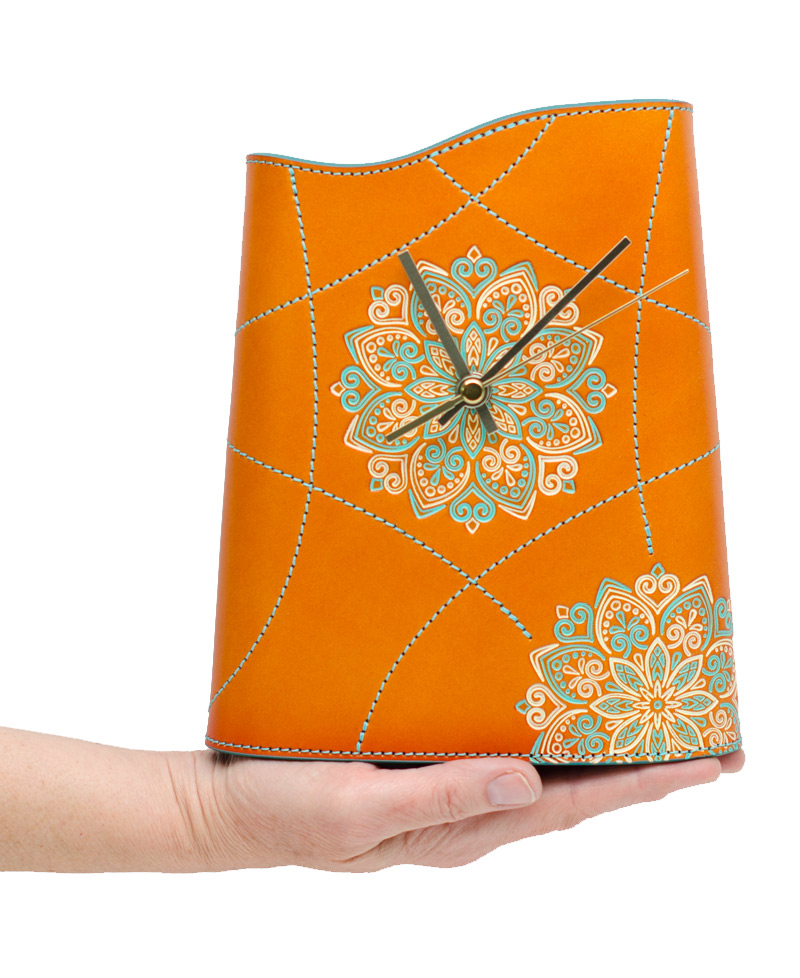 1.1-Reloj-Decoración-Sobremesa-Estilo-M-Mandala-Orange